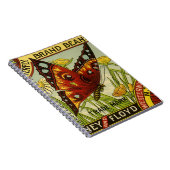 ヴィンテージ野菜ラベルアート、バタフライブランド豆 ノートブック (右側)