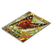 ヴィンテージ野菜ラベルアート、バタフライブランド豆 ノートブック (左側)