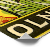 ヴィンテージ野菜ラベルアート、バタフライブランド豆 ポスター (角)