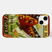 ヴィンテージ野菜ラベルアート バタフライ ブランドの豆, ビンテージイラスト缶詰野菜製品ケースラベル Case-Mate iPhoneケース (裏面 (横))