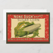 ヴィンテージ野菜ラベルアート, None Such シュガーコーン (正面/裏面)