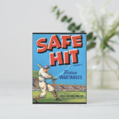 ヴィンテージ野菜広告セーフヒット ポストカード (スタンド正面)