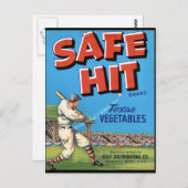 ヴィンテージ野菜広告セーフヒット ポストカード (正面/裏面)