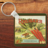 ヴィンテージ野菜缶ラベルアートルバーブファーム キーホルダー (正面)