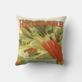 ヴィンテージ野菜缶ラベルアートルバーブファーム クッション (裏面)