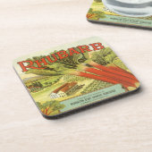 ヴィンテージ野菜缶ラベルアートルバーブファーム コースター (左側)