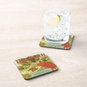 ヴィンテージ野菜缶ラベルアートルバーブファーム コースター (右側)