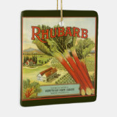 ヴィンテージ野菜缶ラベルアートルバーブファーム セラミックオーナメント (右)
