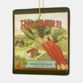ヴィンテージ野菜缶ラベルアートルバーブファーム セラミックオーナメント (左)