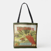 ヴィンテージ野菜缶ラベルアートルバーブファーム トートバッグ (裏面)