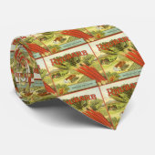 ヴィンテージ野菜缶ラベルアートルバーブファーム ネクタイ (ロール)