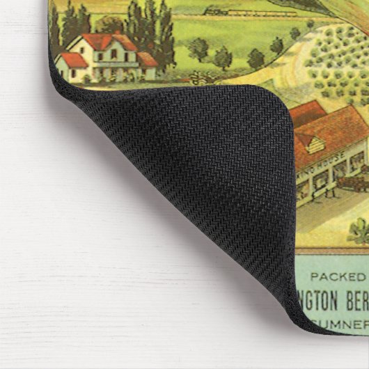 ヴィンテージ野菜缶ラベルアートルバーブファーム マウスパッド (コーナー)