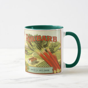 ヴィンテージ野菜缶ラベルアートルバーブファーム マグカップ