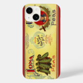 ヴィンテージ野菜缶ラベルアート、アイオナブランドのエンドウ豆 Case-Mate iPhoneケース (裏面)