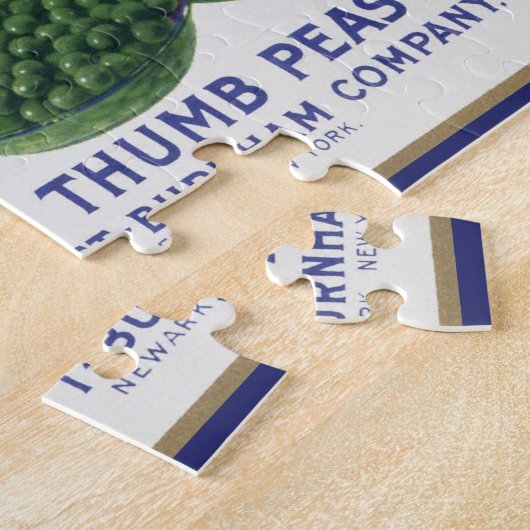 ヴィンテージ野菜缶ラベルアート, ウィンサムエンドウ豆 ジグソーパズル (側面)