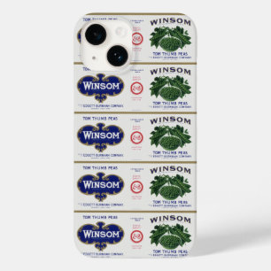 ヴィンテージ野菜缶ラベルアート, ウィンサムエンドウ豆 Case-Mate iPhone 14ケース