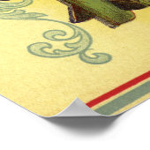 ヴィンテージ野菜缶ラベル芸術、イオナブランドエンドウ ポスター (角)