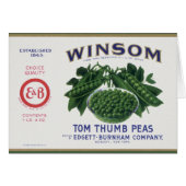 ヴィンテージ野菜缶ラベル芸術、ウインソムエンドウ (正面横)