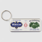 ヴィンテージ野菜缶ラベル芸術、ウインソムエンドウ キーホルダー (裏面)