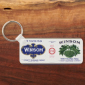 ヴィンテージ野菜缶ラベル芸術、ウインソムエンドウ キーホルダー (裏面)