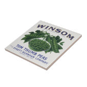 ヴィンテージ野菜缶ラベル芸術、ウインソムエンドウ タイル (側面)