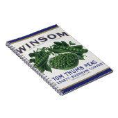 ヴィンテージ野菜缶ラベル芸術、ウインソムエンドウ ノートブック (右側)