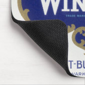 ヴィンテージ野菜缶ラベル芸術、ウインソムエンドウ マウスパッド (コーナー)