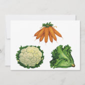 ヴィンテージ野菜；ニンジン、カリフラワー、レタス (正面)