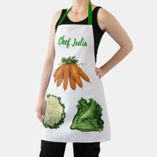 ヴィンテージ野菜;ニンジン、カリフラワー、レタス エプロン