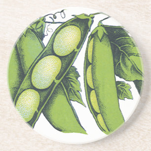 ヴィンテージ野菜; ライマメ 有機農産物 コースター