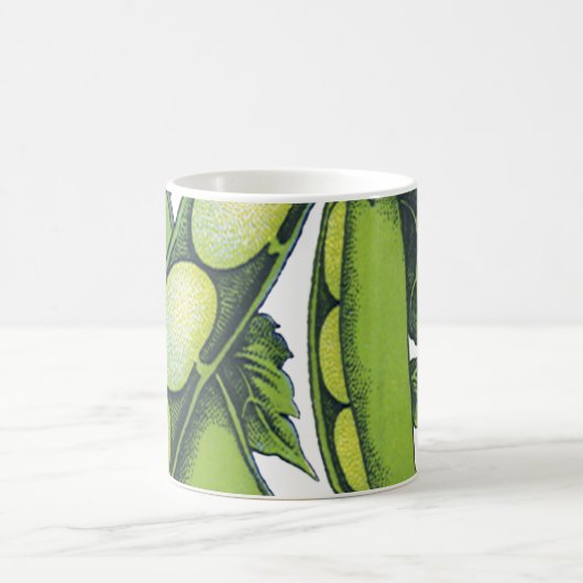 ヴィンテージ野菜; ライマメ 有機農産物 コーヒーマグカップ (中央)