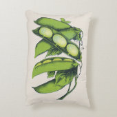 ヴィンテージ野菜；リマ豆オーガニック、農作物 アクセントクッション (裏面(縦))