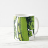 ヴィンテージ野菜;リマ豆オーガニック、農作物 コーヒーマグカップ (正面右)