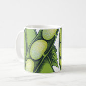 ヴィンテージ野菜;リマ豆オーガニック、農作物 コーヒーマグカップ (正面左)