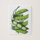 ヴィンテージ野菜；リマ豆オーガニック、農作物 ジグソーパズル (縦)