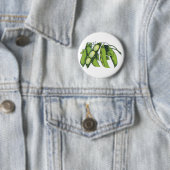 ヴィンテージ野菜;リマ豆オーガニック、農作物 缶バッジ (インサイチュ)