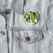 ヴィンテージ野菜;リマ豆オーガニック、農作物 缶バッジ (インサイチュ)