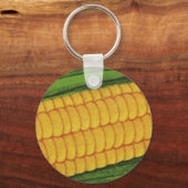 ヴィンテージ野菜；黄色トウモロコシのコブ キーホルダー (正面)