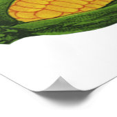 ヴィンテージ野菜；黄色トウモロコシのコブ ポスター (角)