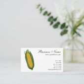 ヴィンテージ野菜；黄色トウモロコシのコブ 名刺 (スタンド正面)