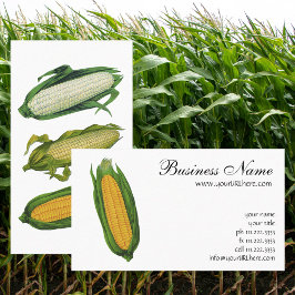 ヴィンテージ野菜；黄色トウモロコシのコブ 名刺