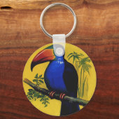 ヴィンテージ野鳥と熱帯トゥーカン キーホルダー (正面)