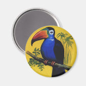 ヴィンテージ野鳥と熱帯トゥーカン マグネット (正面/裏面)