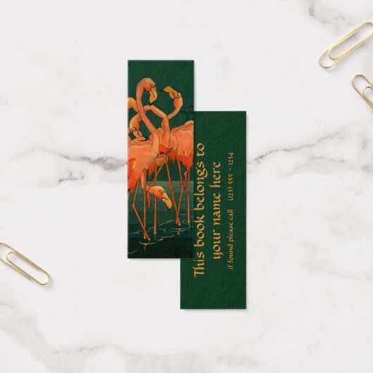 ヴィンテージ野鳥、熱帯ピンクのフラミンゴ (オフィス)