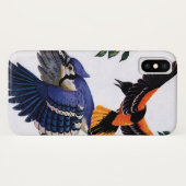ヴィンテージ野鳥Blue Jays 飛んでいる Case-Mate iPhoneケース (裏面(横))