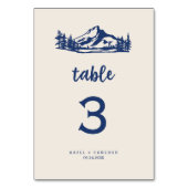 ヴィンテージ野 |ネイビーテーブル番号 テーブルナンバー (裏面)