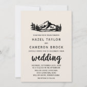 ヴィンテージ野 | Buffalo Plaid結婚's 招待状 (正面)