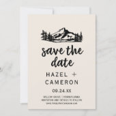 ヴィンテージ野 | Plaid日付カードを保存 セーブザデート (正面)