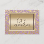 ヴィンテージ金ゴールドおよびバイオレットLeopardギフト券 割引カード (正面)