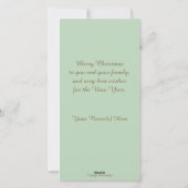 ヴィンテージ金ゴールドとグリーンカスタム教会 シーズンカード (裏面)